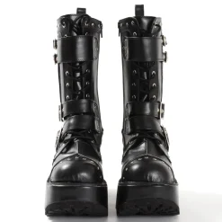 YOSUKE USA Mid-Calf Chunky Buckle Boots Hot