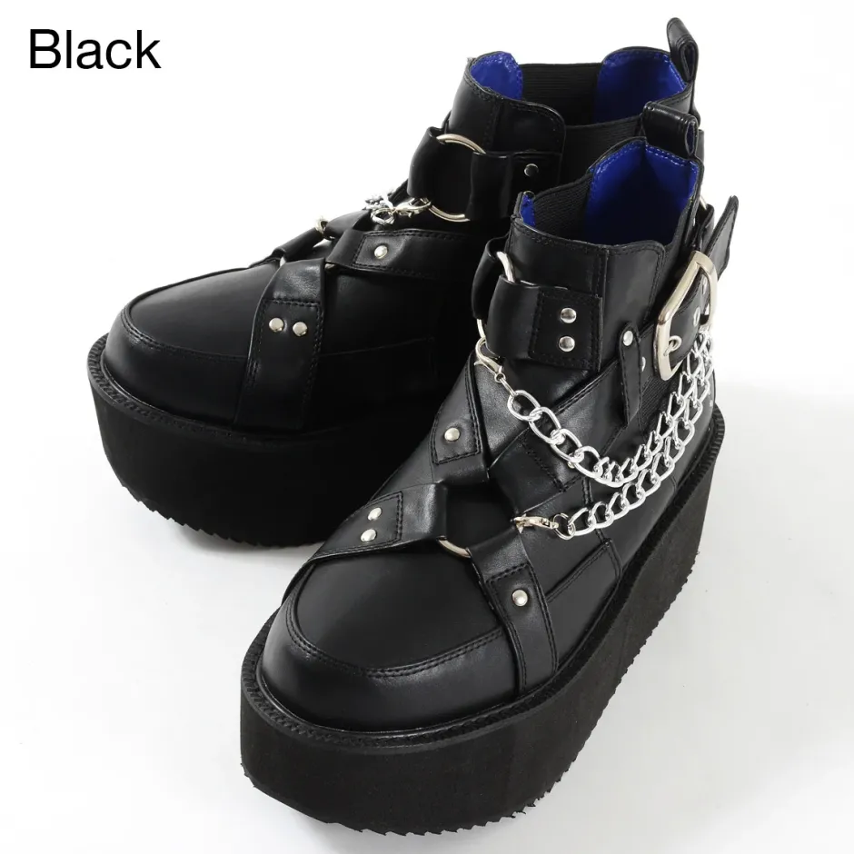 YOSUKE USA Platform Buckle High Top Shoes Hot