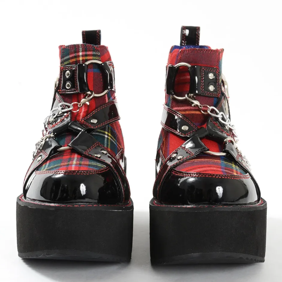 YOSUKE USA Platform Buckle High Top Shoes Hot