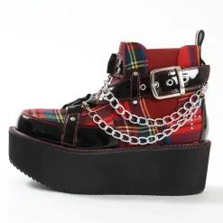 YOSUKE USA Platform Buckle High Top Shoes Hot