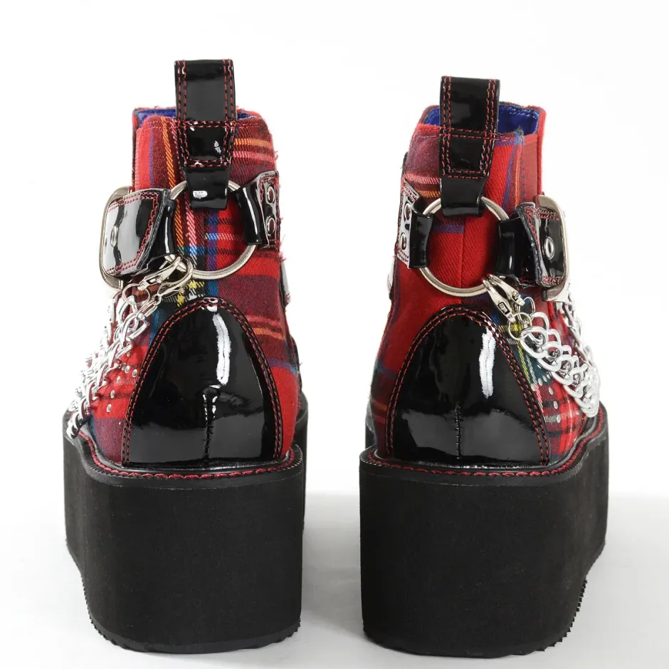 YOSUKE USA Platform Buckle High Top Shoes Hot