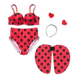 YUMMY MART Ladybug Swimsuit Set New