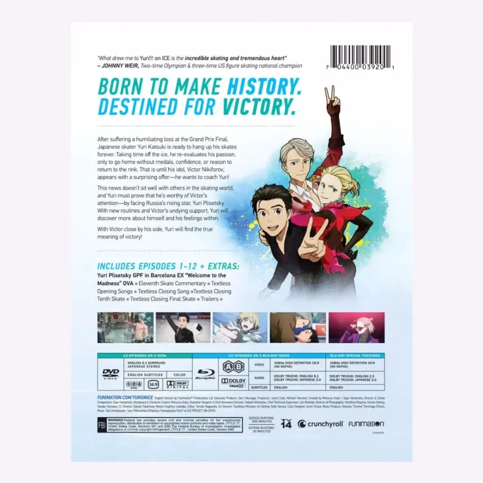 Anime Dvd/Blu-Ray>Yuri!!! on Ice: The Complete Series Limited Edition Blu-ray/DVD Combo Pack