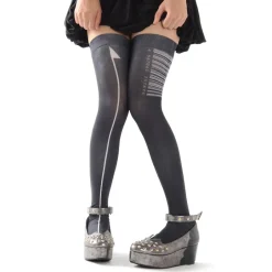 Footwear>Zettairyoiki Barcode Thigh-High Tights