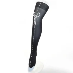 Zettairyoiki Cut Along the Line Knee-High Tights (Black) Online