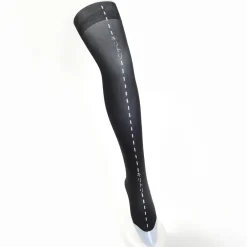 Zettairyoiki Cut Along the Line Knee-High Tights (Black) Online
