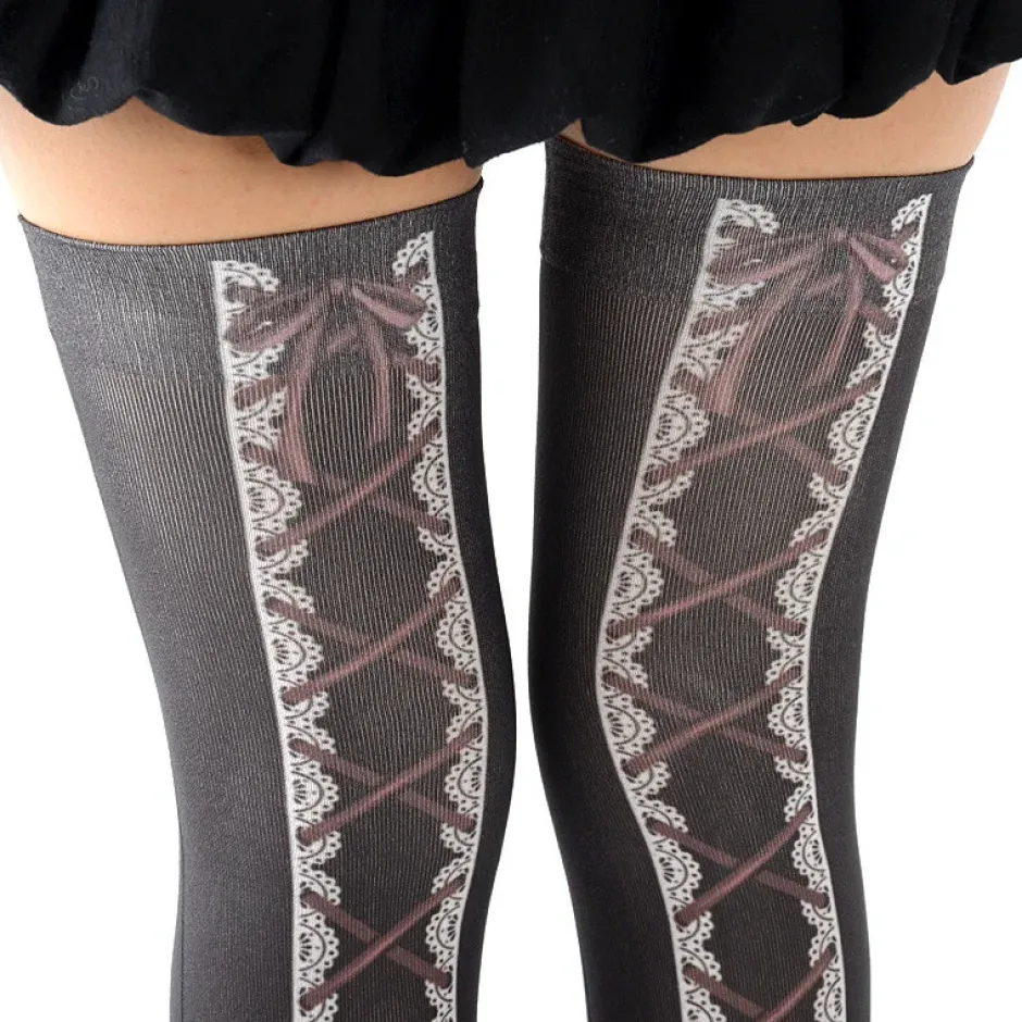 Footwear>Zettairyoiki Lace Thigh-High Tights Lucky Bag